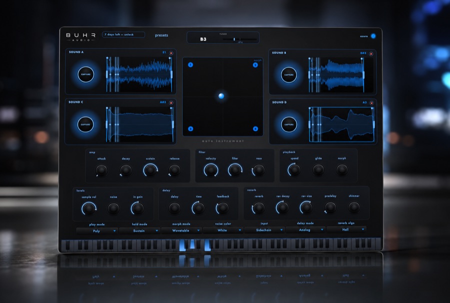 Auto Instrument — sampler that auto-tunes and maps any sound across 88 keys